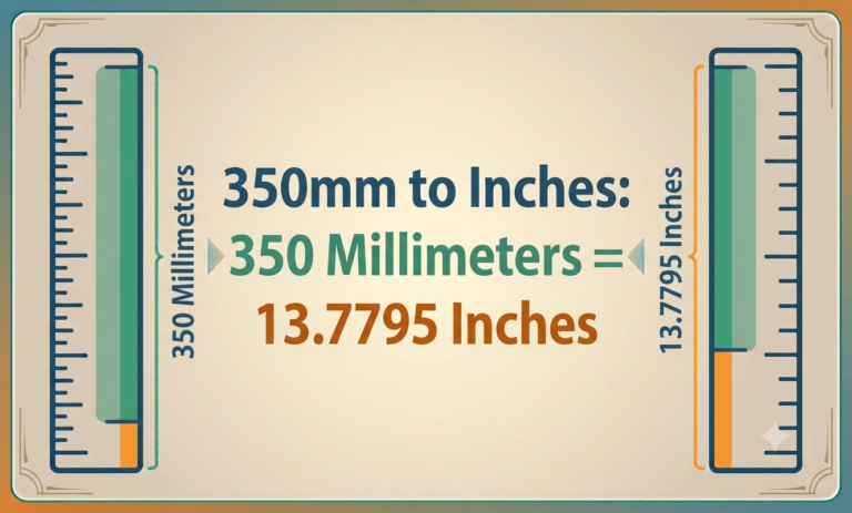 350mm to inches