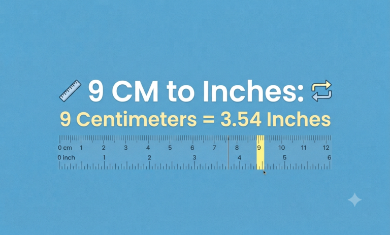 9cm in inches