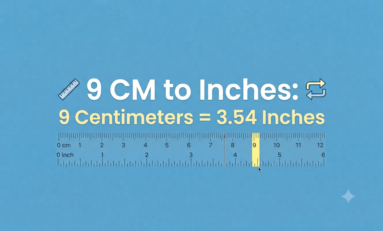 9cm in inches