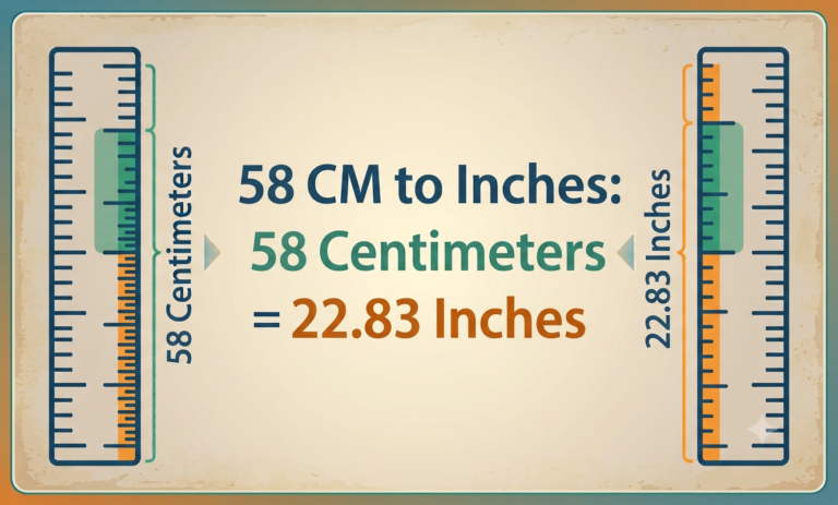 58 cm to inches