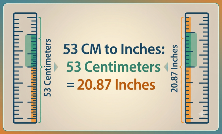 53 cm to inches