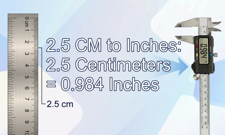 2.5 cm to inches