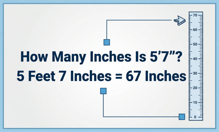 how many inches is 5'7