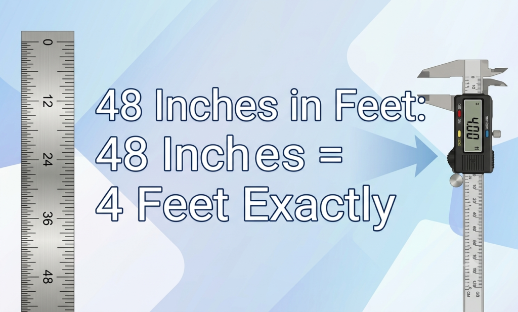 how tall is 48 inches in feet