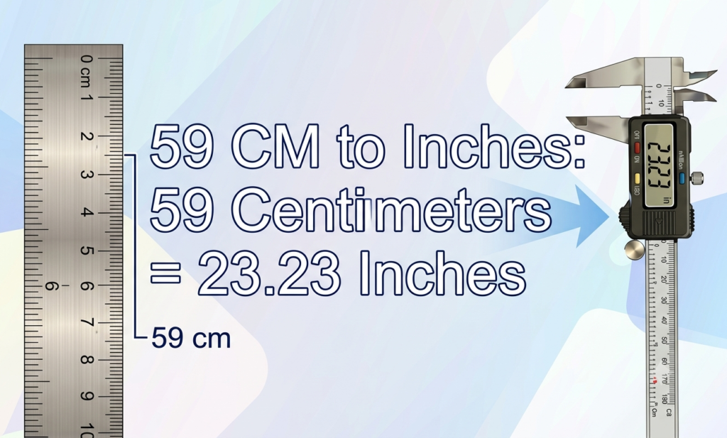 59 cm to inches