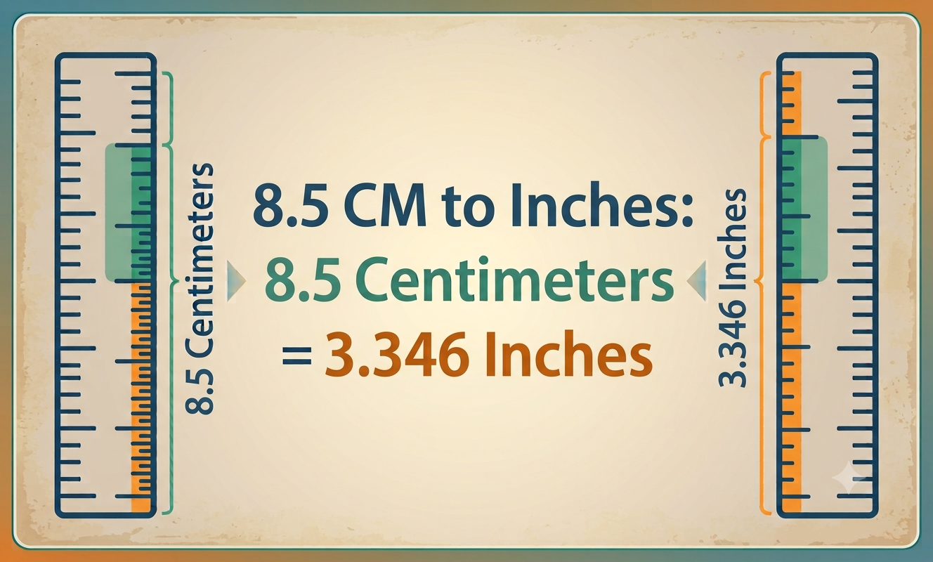 8.5 cm to inches