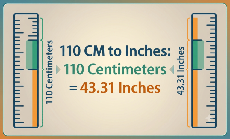 110cm to inches