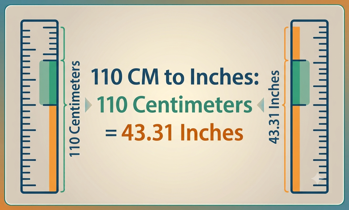 110cm to inches