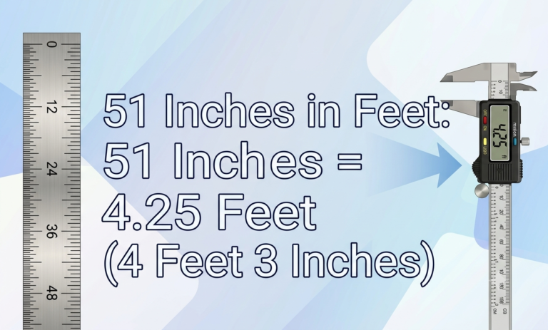 51 inches in feet