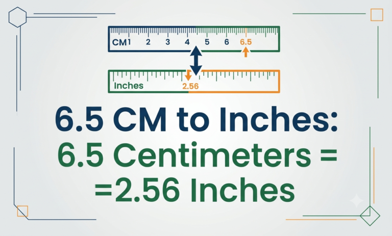 6.5 cm to inches