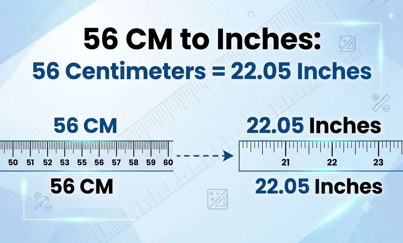 56cm to inches