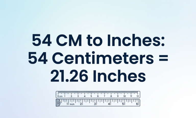 54 cm to inches