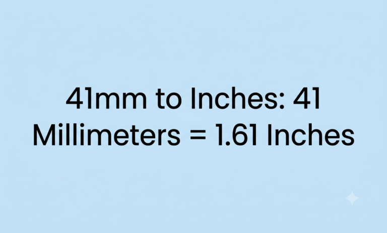 41mm to inches