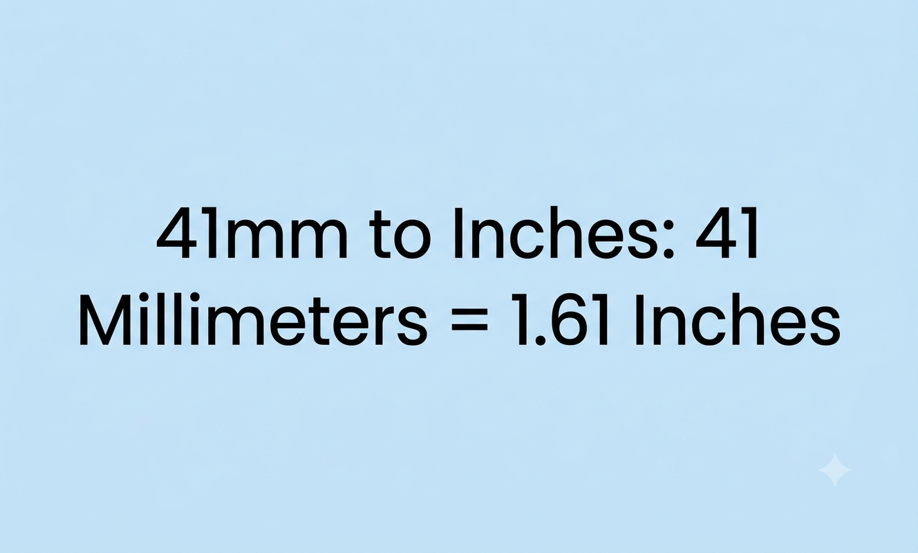 41mm to inches