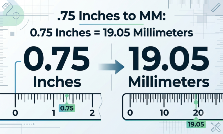 .75 inches to mm