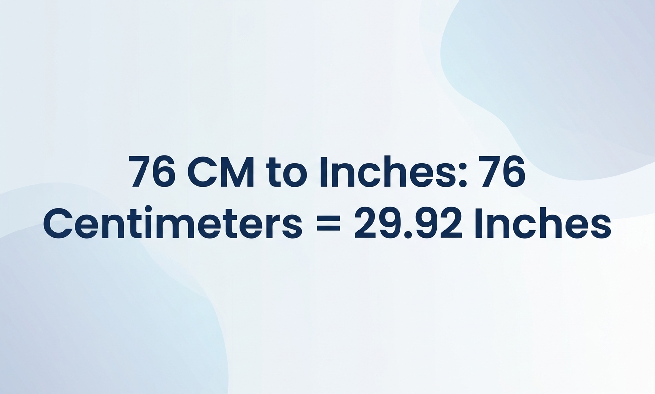 76cm to inches
