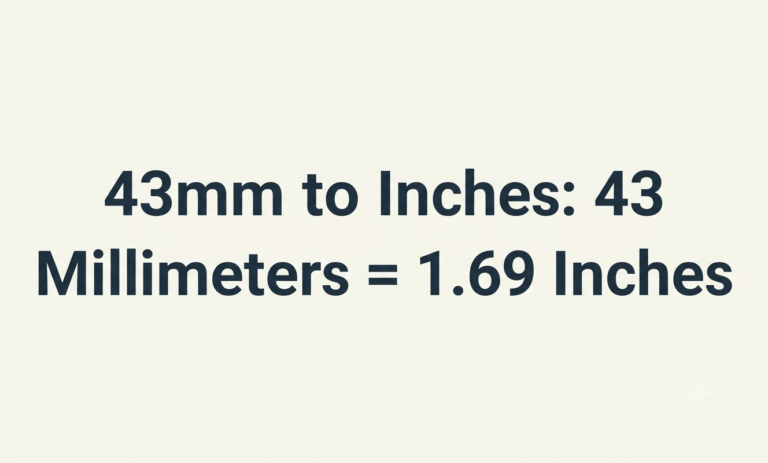 43mm to inches