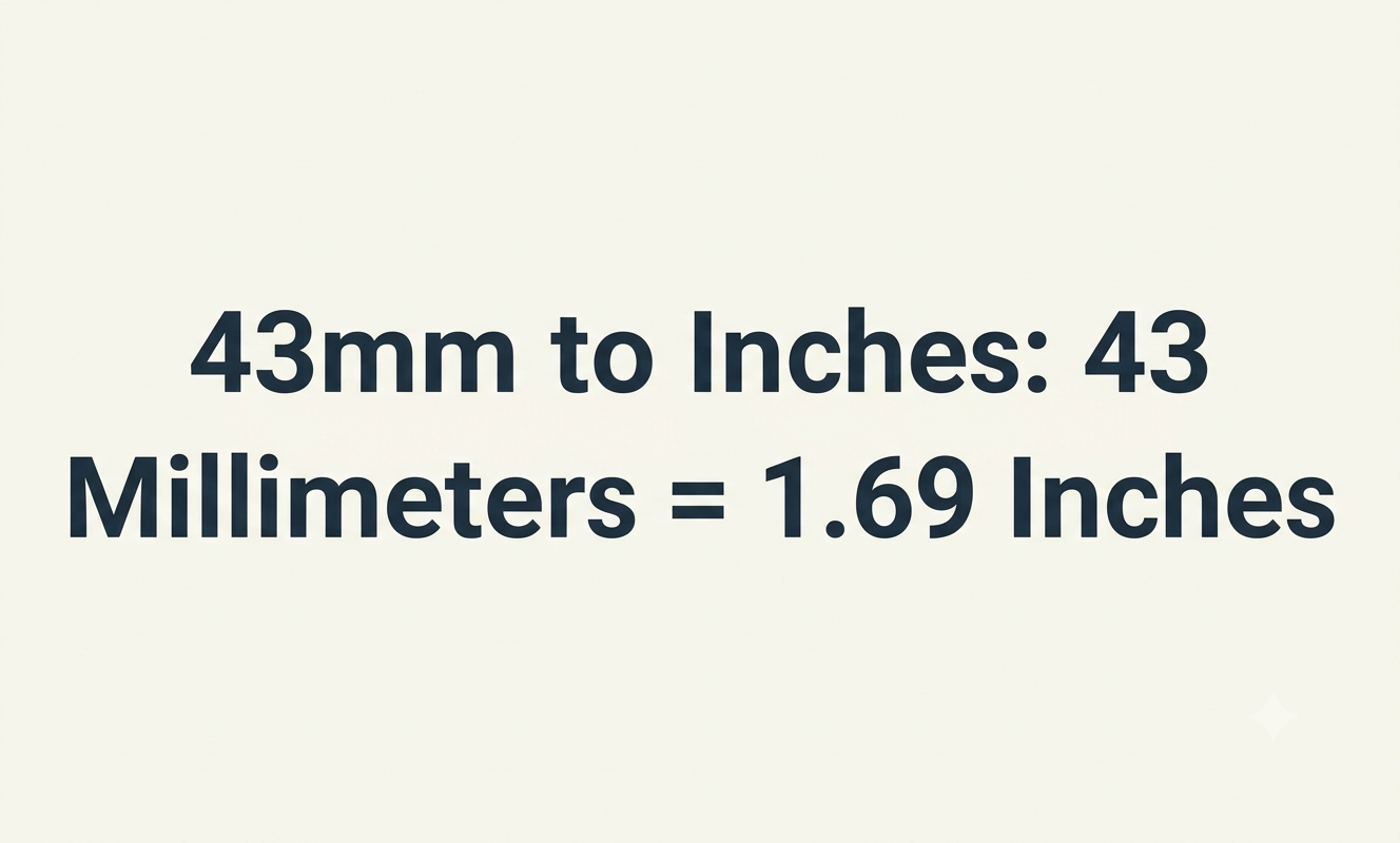 43mm to inches