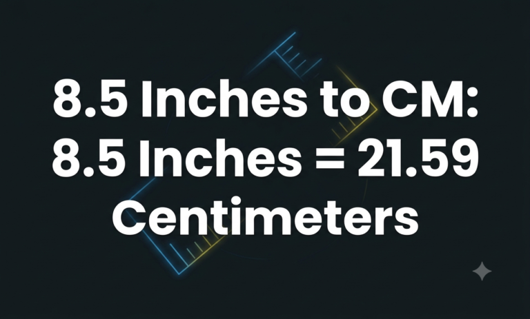 8.5 inches to cm