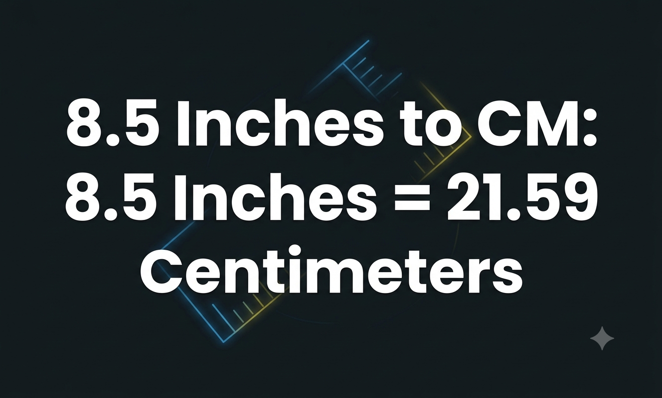 8.5 inches to cm