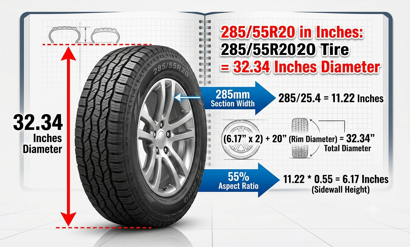 285/55r20 in inches
