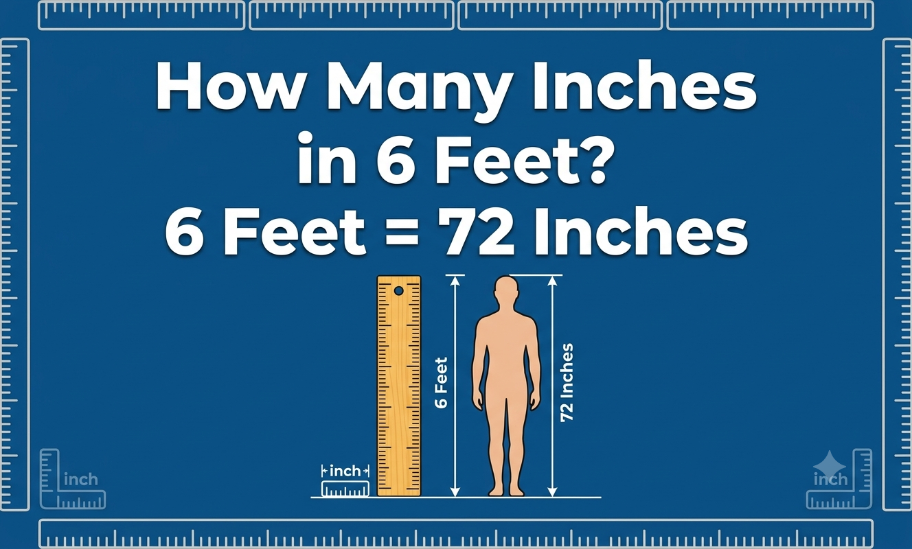 how many inches in 6 feet