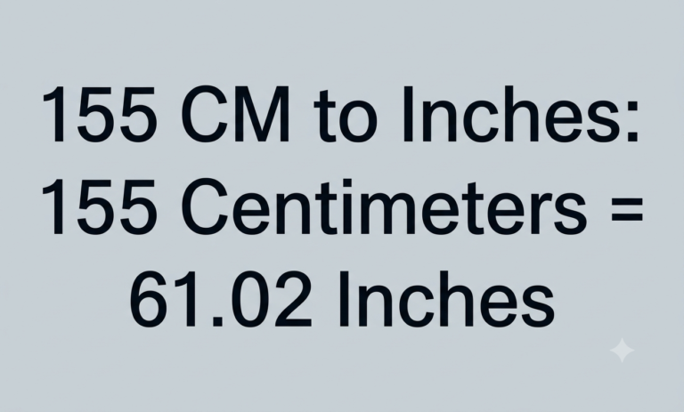 155 cm to inches
