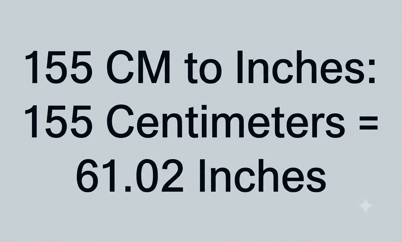 155 cm to inches