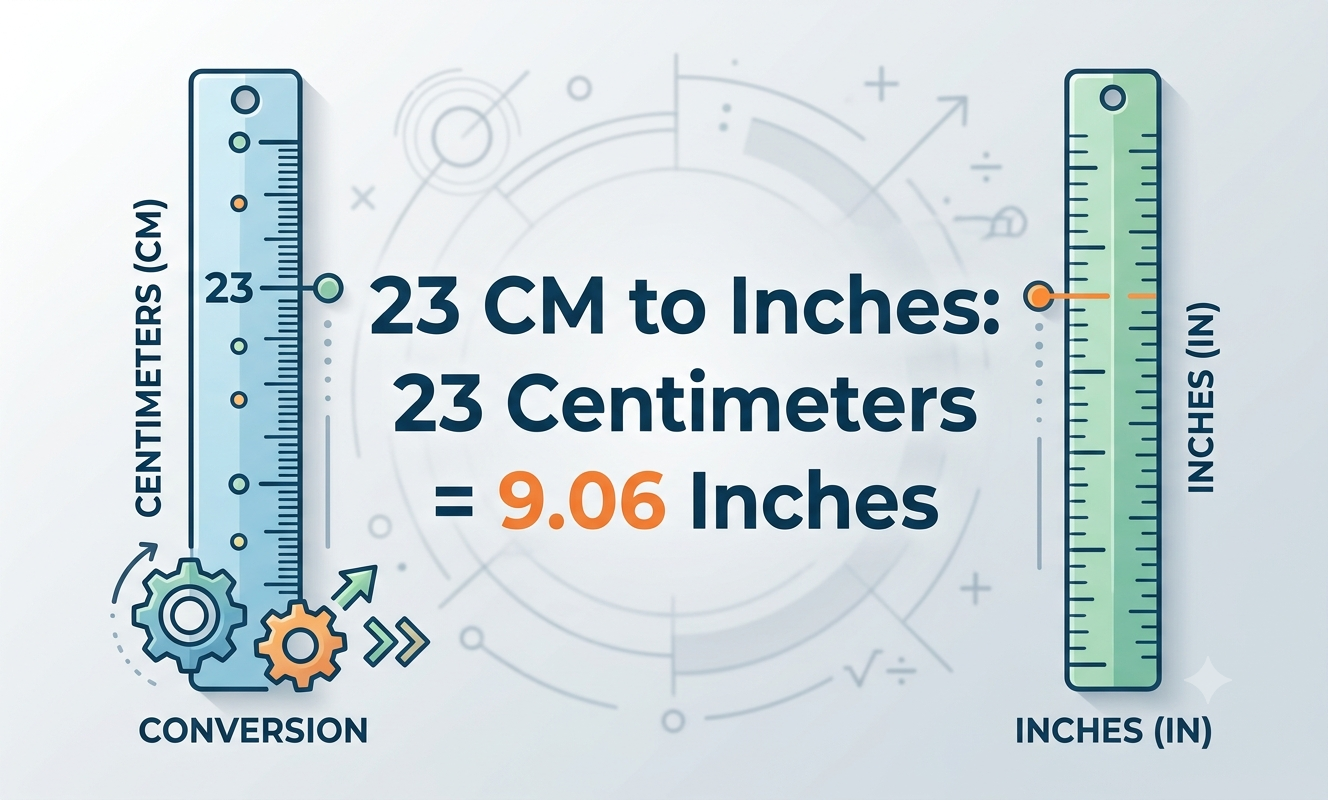 23cm to inches