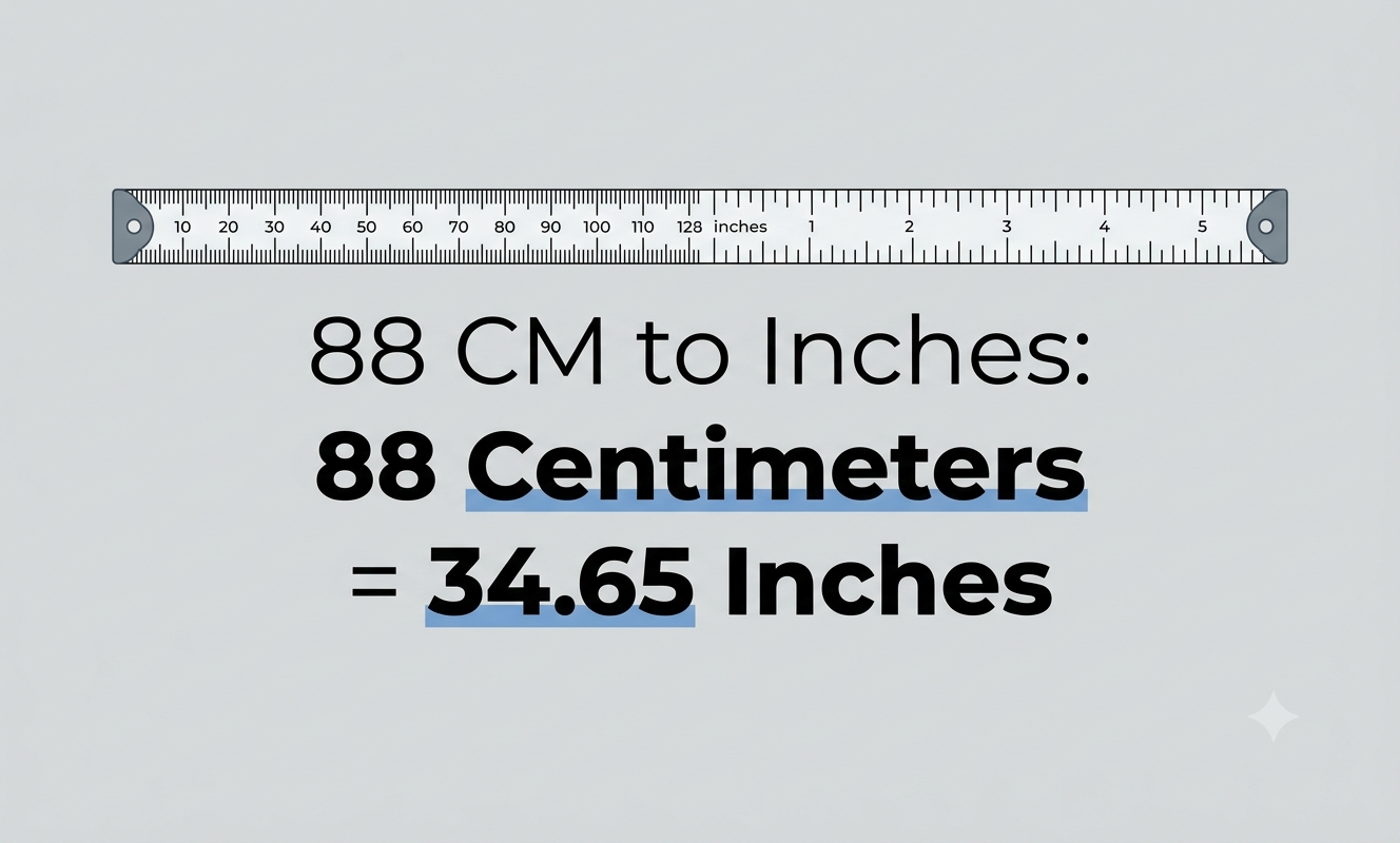 88cm to inches