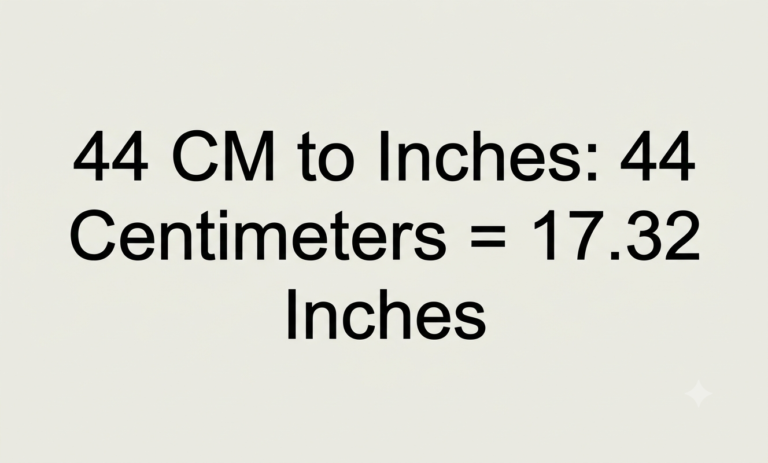 44 cm to inches