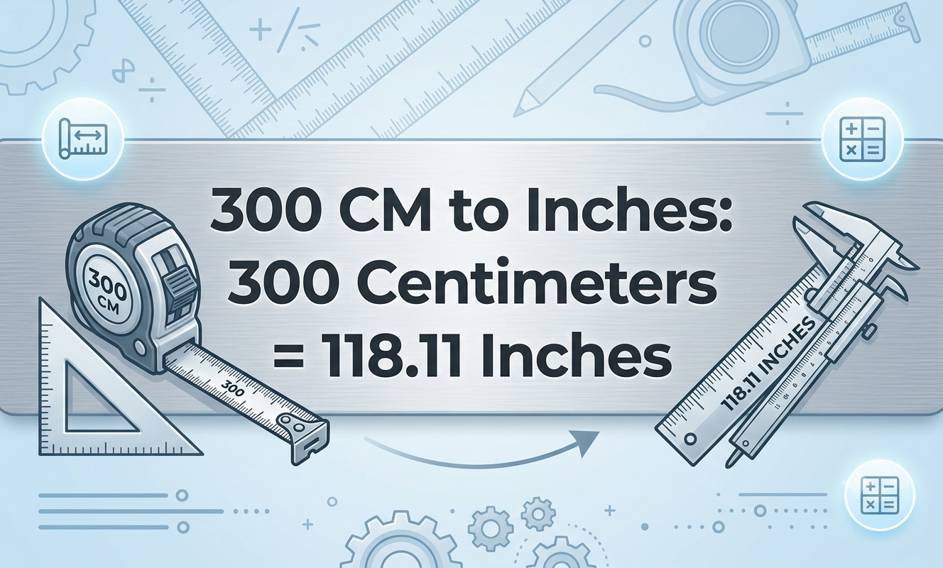 300 cm to inches