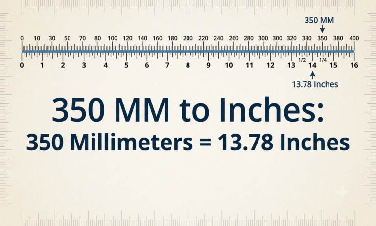 350 mm to inches