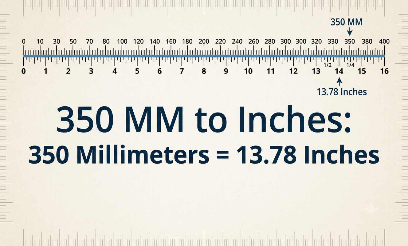 350 mm to inches