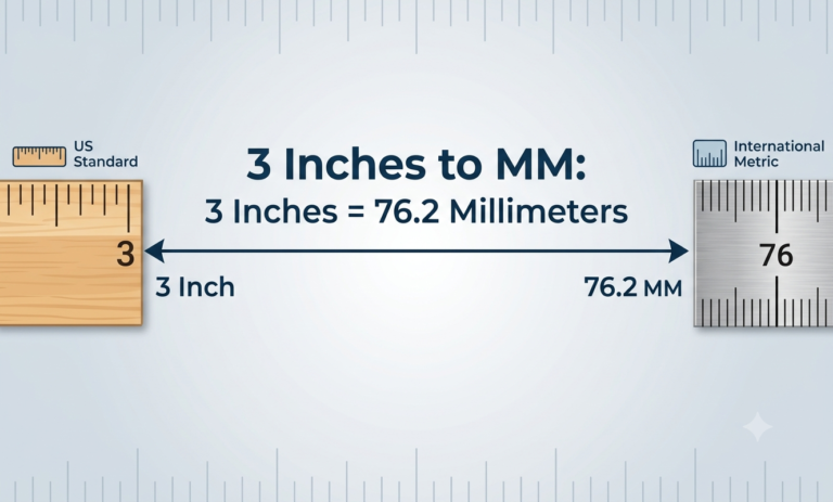 3 inches to mm