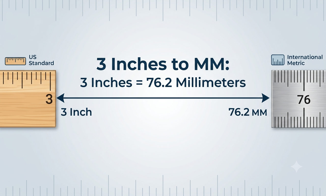 3 inches to mm
