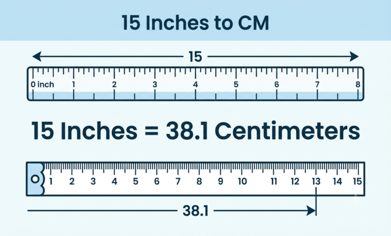 15 inches to cm