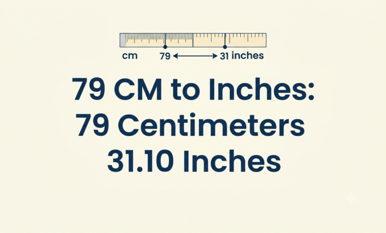 79 cm to inches