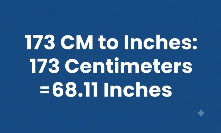 173 cm to inches