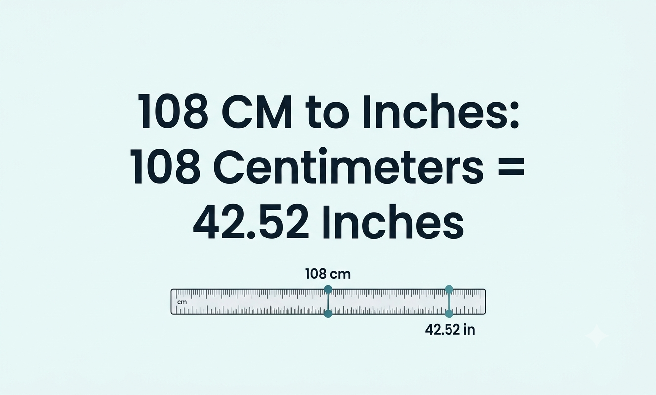 108 cm in inches