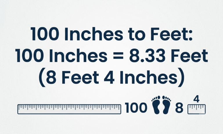 100 inches to feet