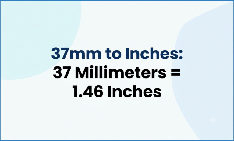 37mm to inches