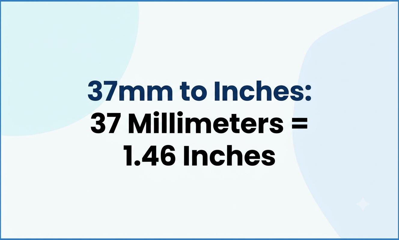 37mm to inches