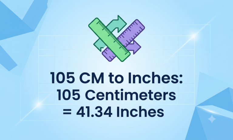 105 cm to inches