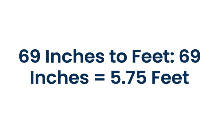 69 inches to feet
