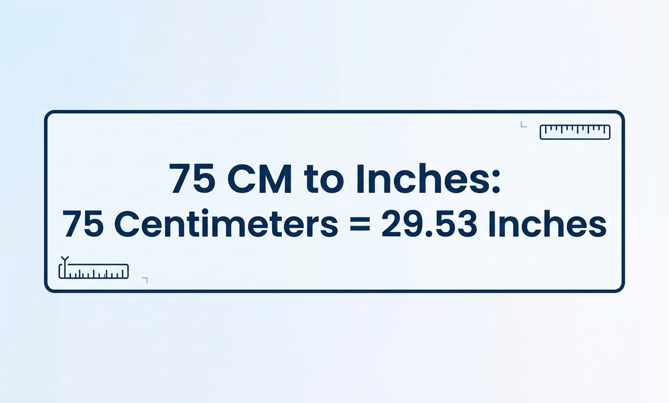 75cm to inches
