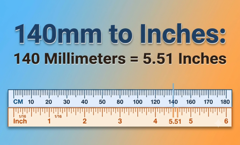 140mm to inches