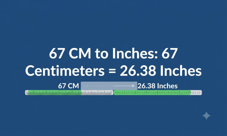67 cm to inches