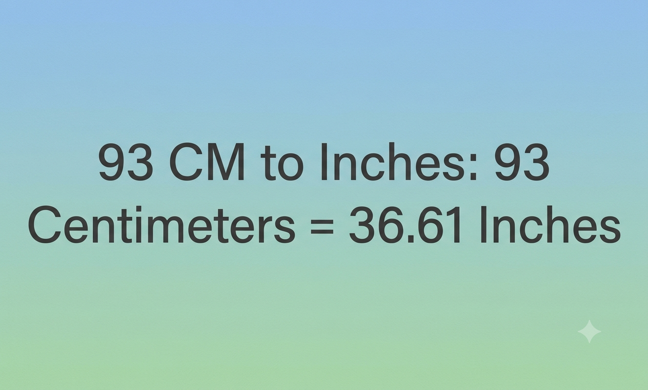 93 cm to inches