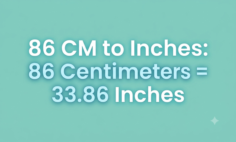 86cm to inches